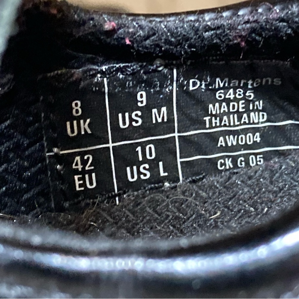 Dr. Martens Tully Mary Jane Toddler Girl's 9 Patent Leather Black Rainbow Stitch - Picture 15 of 16